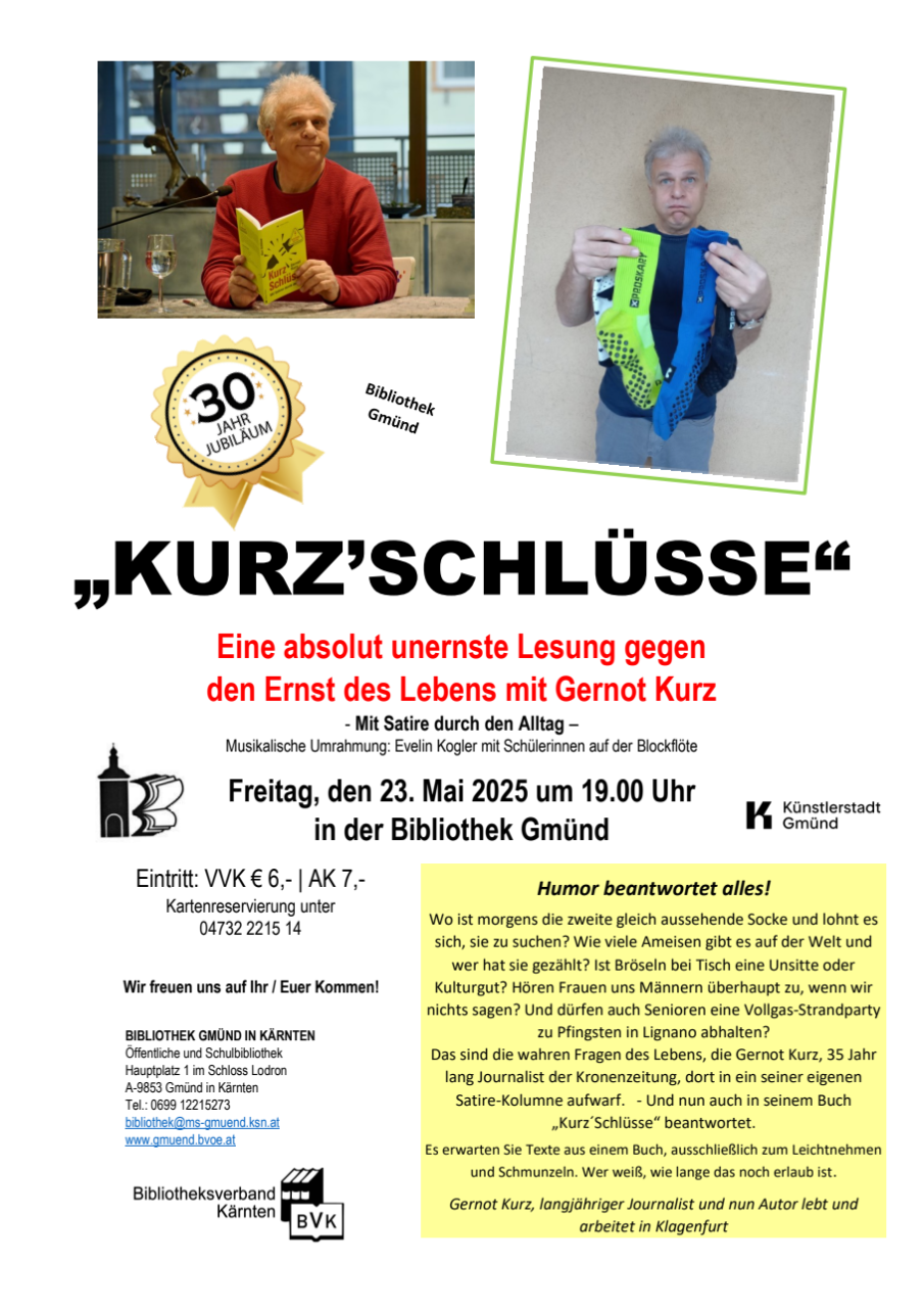 Lesung mit Gernot Kurz neu