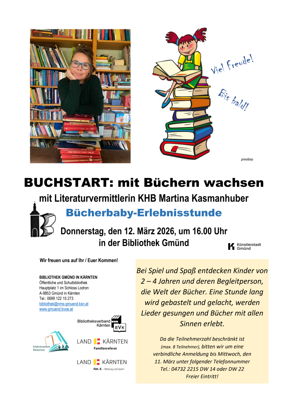 Buchstart mit Büchern wachsen